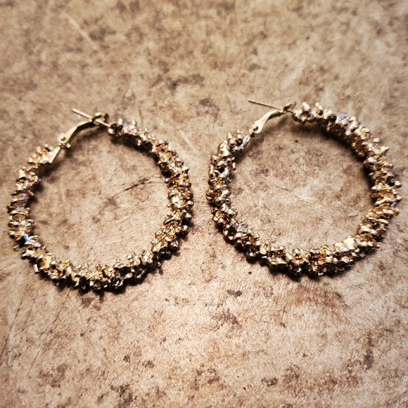 Chunky Circle Hoop Earrings - Picture 1 of 1